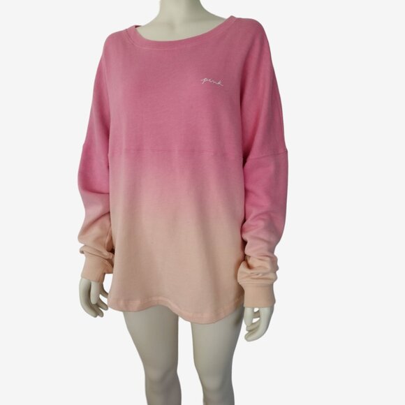 Victoria Secret PINK Ombre Pullover Oversized Fit Scoop Neck Sweater M - Picture 4 of 11
